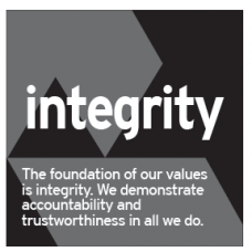 Core Values Integrity | PVC Indoor Panel | 24” x 24”